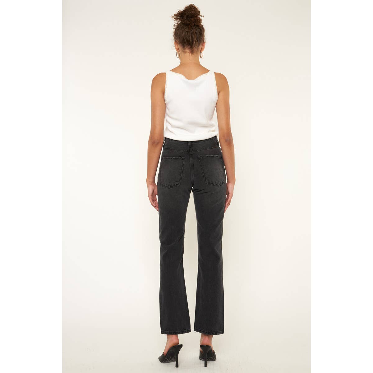 Kancan Black High Rise Boyfriend Jean