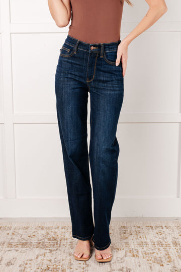 Alaina High Rise Judy Blue Classic Straight Jeans