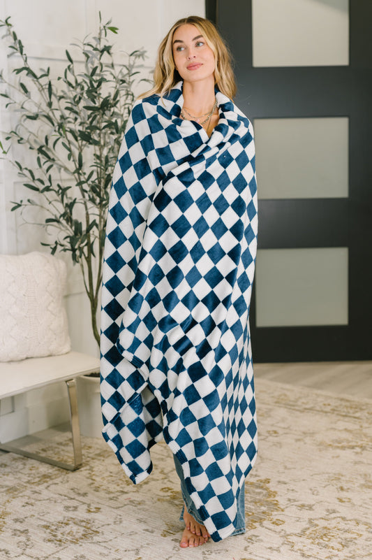 Berry Cozy Checkered Blanket | Soft Throw Blanket Cozy Home Inspo