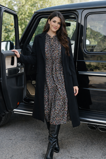 First Date Ruffled Maxi Dress – Smocked Waist Tiered Chiffon Dress