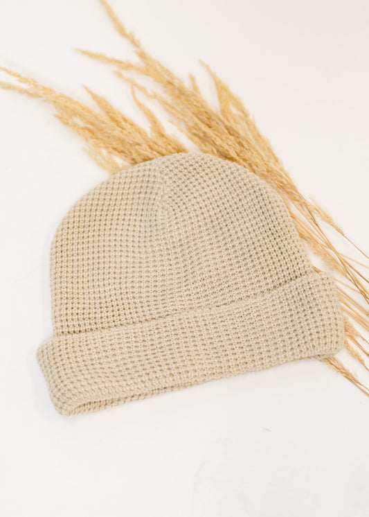 Toasted Texture Waffle Knit Beanie – Cozy Winter Hat